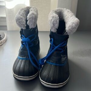 Sorel Kids' Blue and Gray Snow Boots